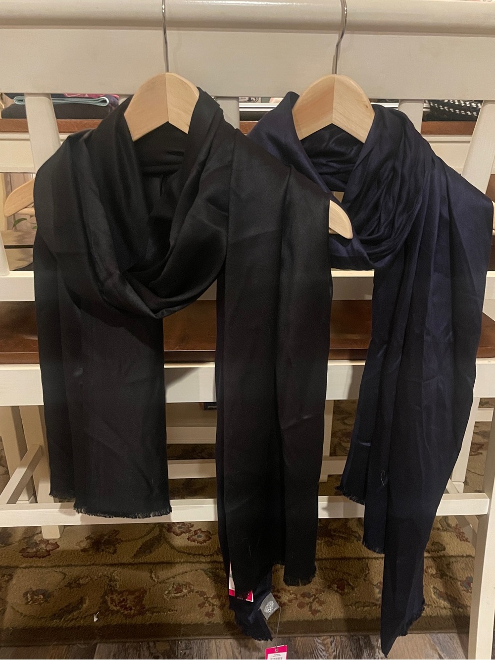 2 Satin Pashmina Self Fringe Scarves by Vince Camuto 2/$28 NWT